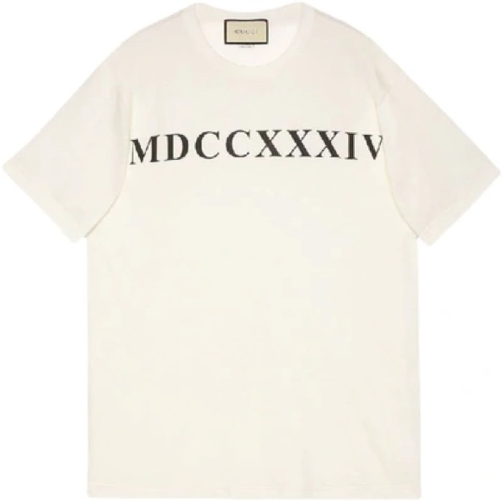 Gucci Roman Numeral-print T-shirt In White